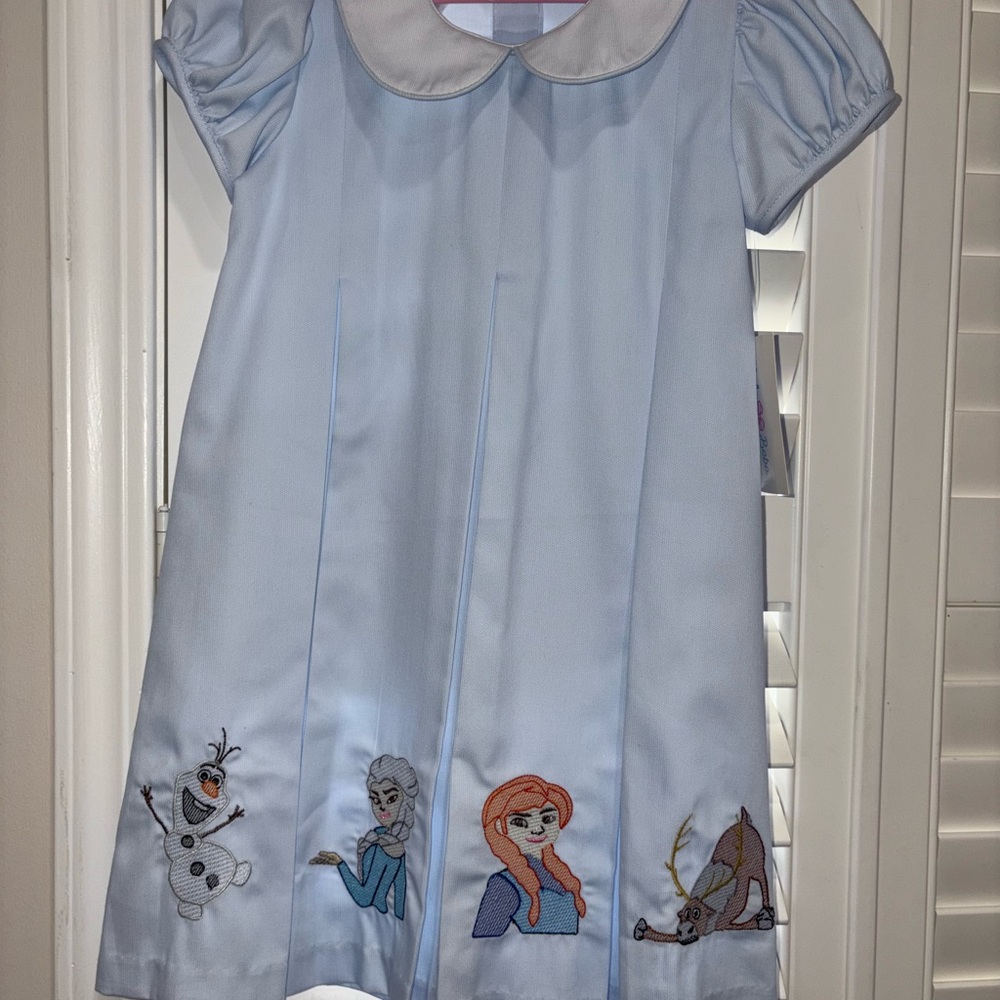 Light Blue Dress with Disney Characters